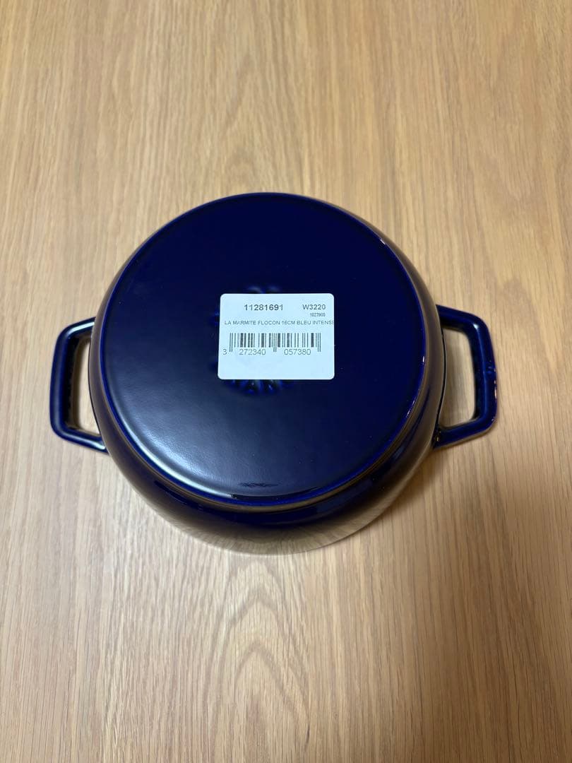 【新品未使用品】staub ワナベS 16cm スノーフレーク グランブルー