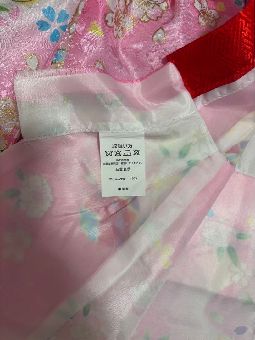 《七五三》 被布7点セット ちりめん刺繍被布コート 着物、被布 ３歳