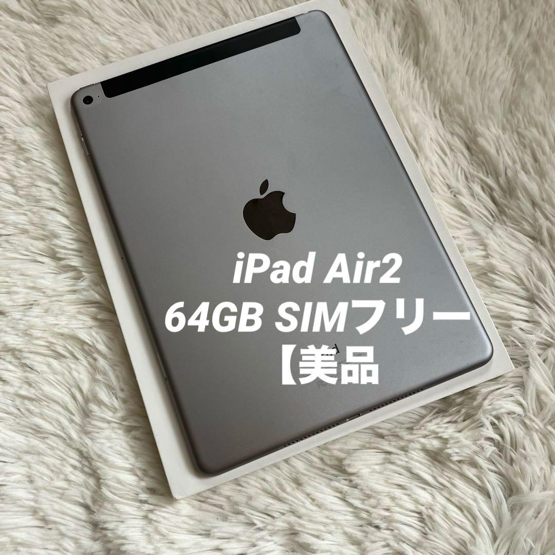【完動品】iPad Air2 64GB SIMフリー 【すぐ発送】