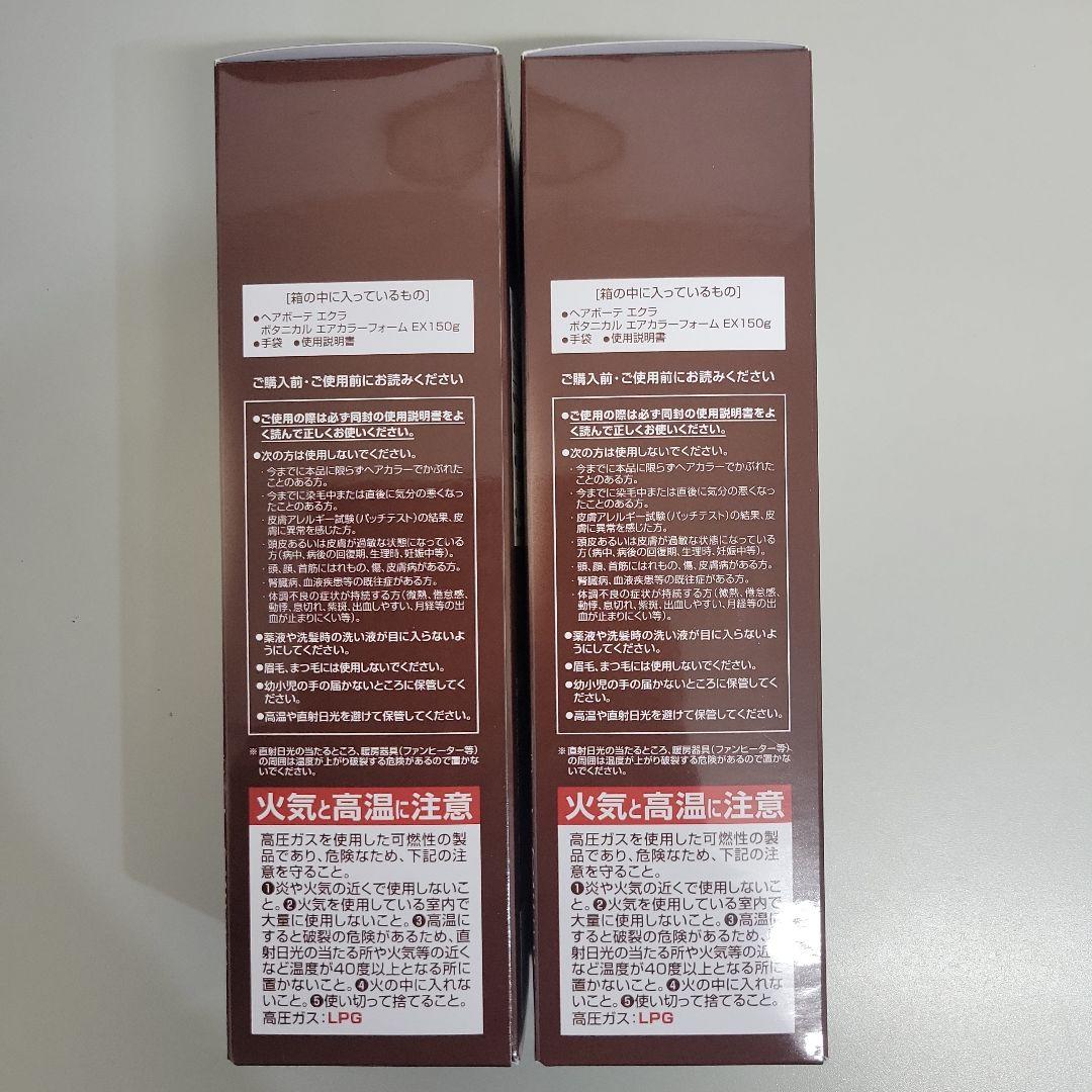 ヘアボーテエクラ ボタニカルエアカラーフォーム ダークブラウン 2本セット