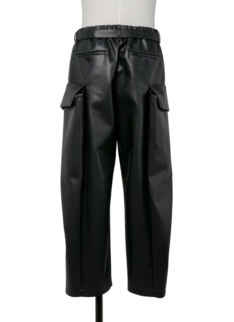 sacai サカイ 25AW フェイクレザーパンツ 黒 サイズ1