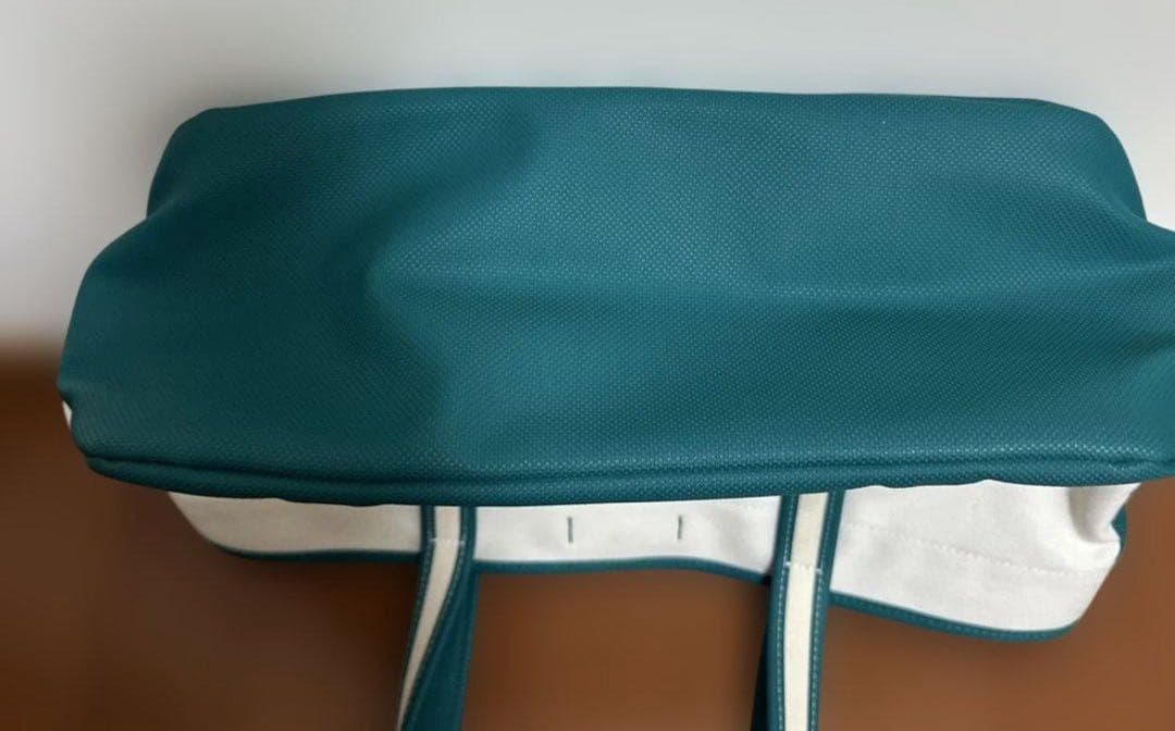 ポーター　トートバッグ ホワイト/ターコイズ キャンバス　ポーターガール