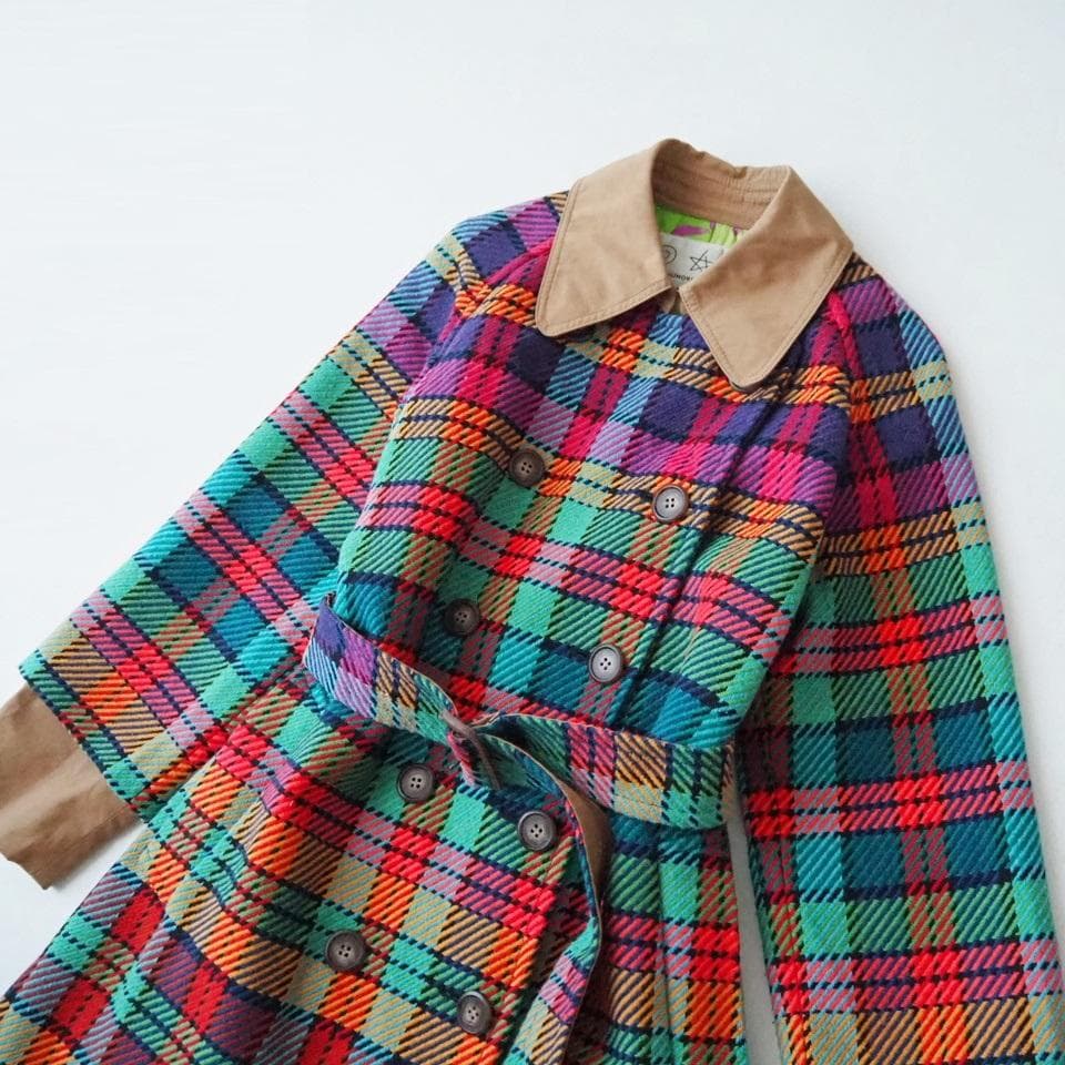 TSUMORI CHISATO ツモリチサト 18AW チェック柄 ロングコート