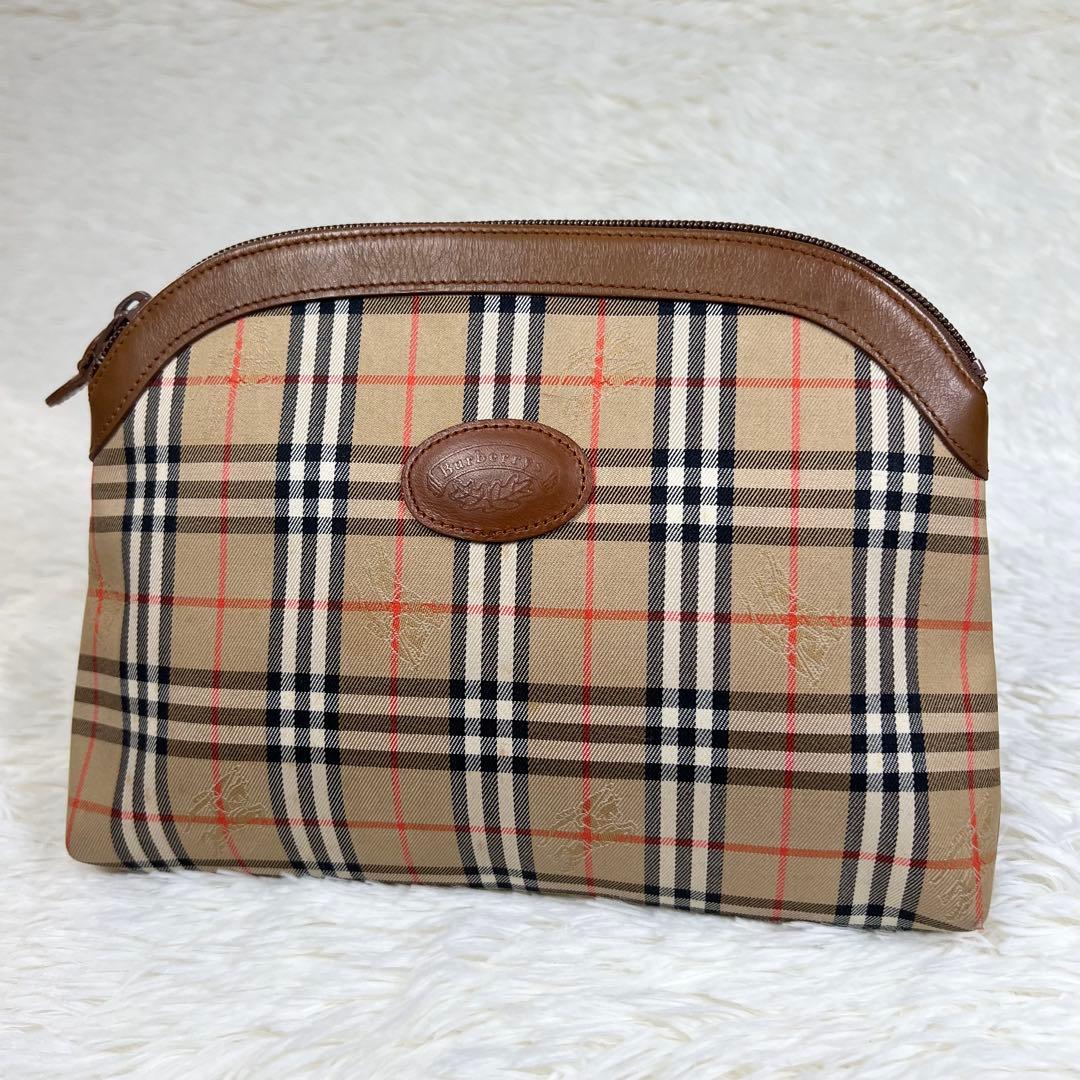 バーバリー Burberrys ノバチェック ポーチ 月桂樹 シャドーホース