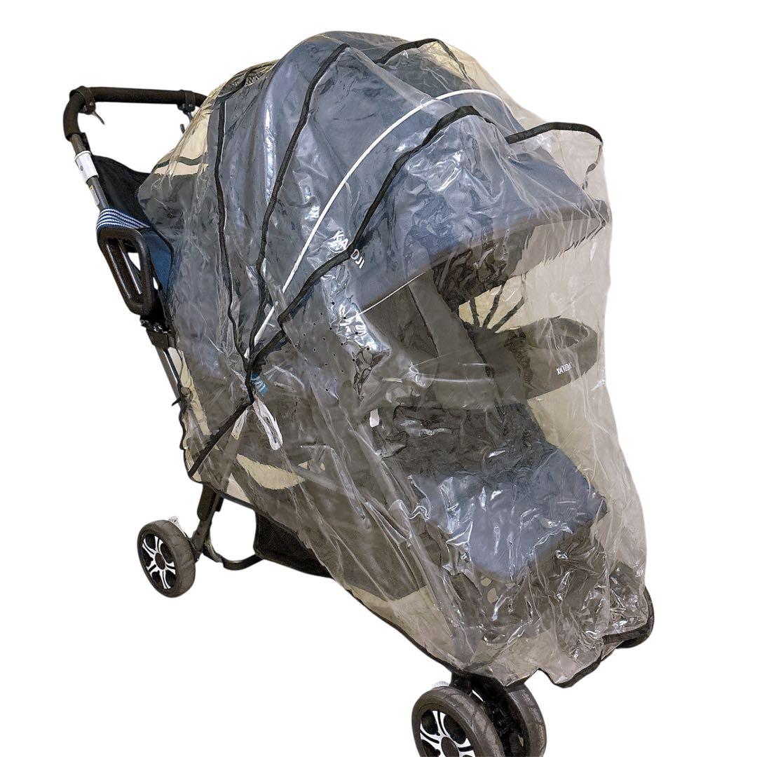 【美品】カトージ 二人乗りベビーカー 二人でゴー リアシート付き　2WAY仕様