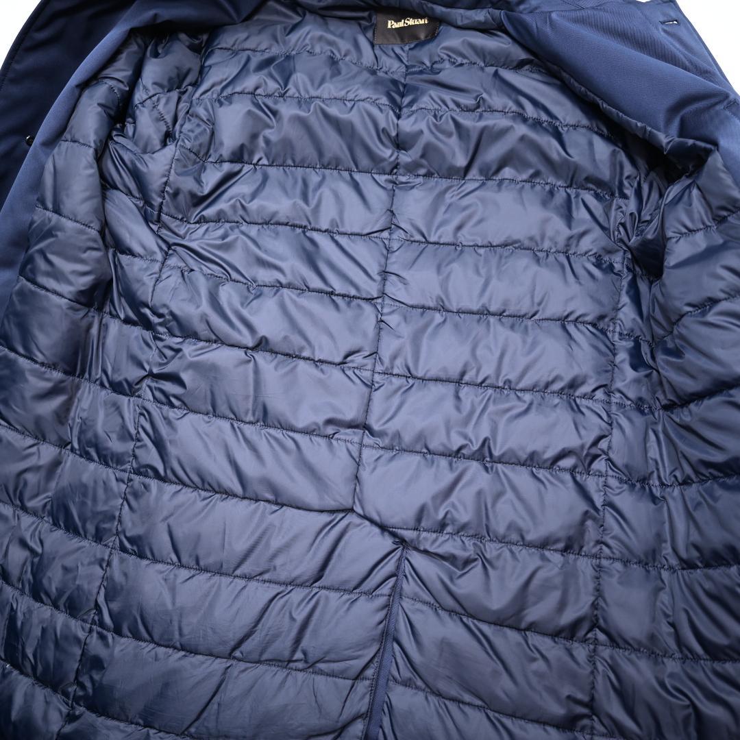 PAUL STUART バルカラーポリダウンコート紺46ポールスチュアート