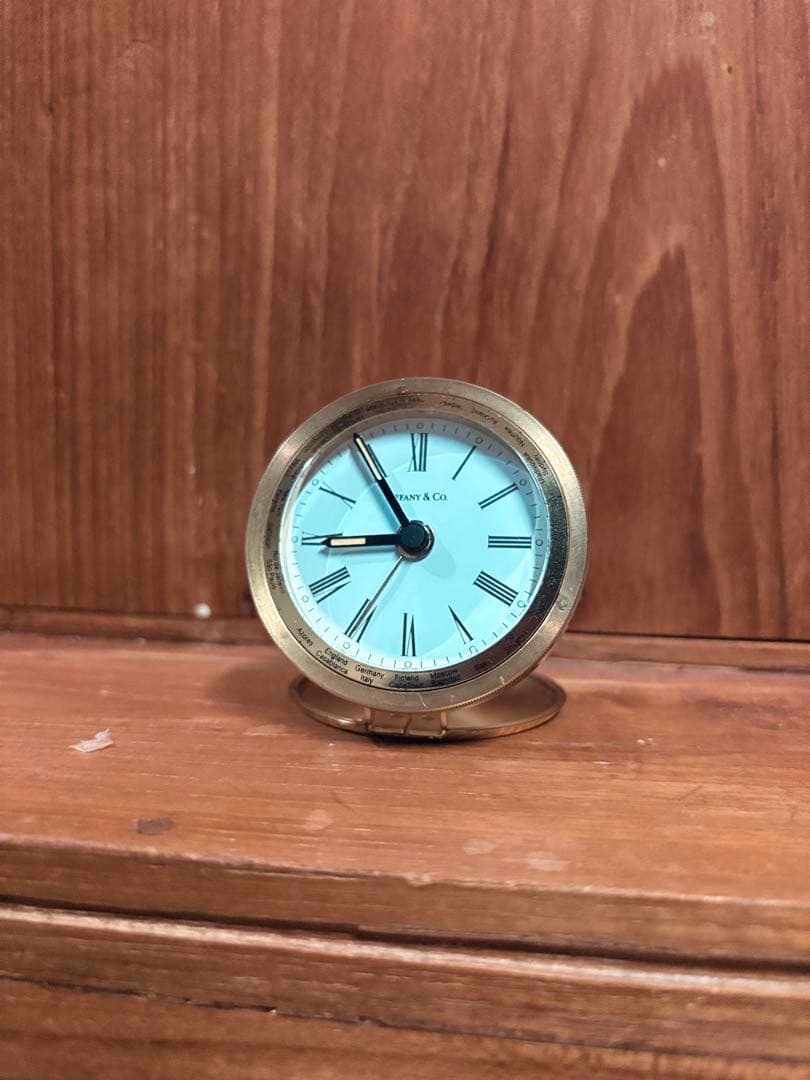 ティファニー 置時計 ホワイト文字盤 Tiffany アンティーク 目覚まし時計