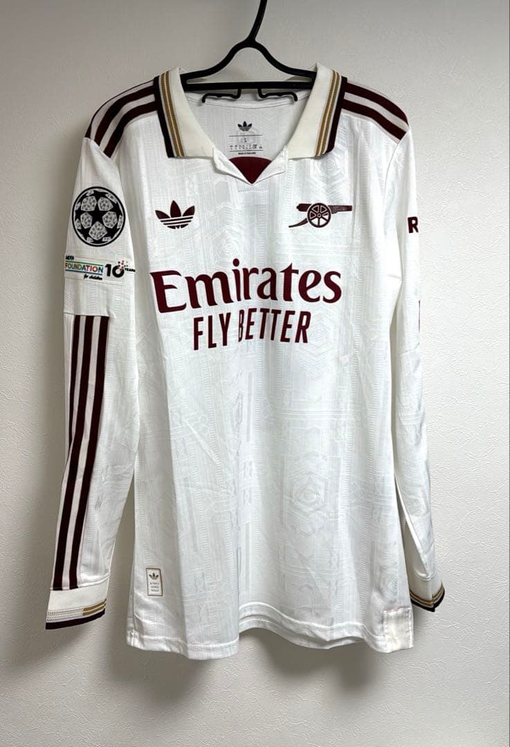 25-26 アーセナル ライス アウェイ ユニフォーム 長袖 Lサイズ 41番
