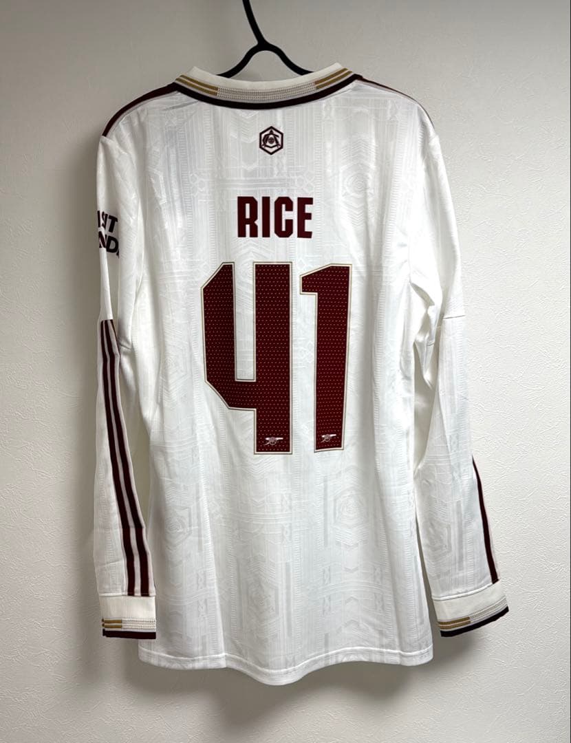 25-26 アーセナル ライス アウェイ ユニフォーム 長袖 Lサイズ 41番