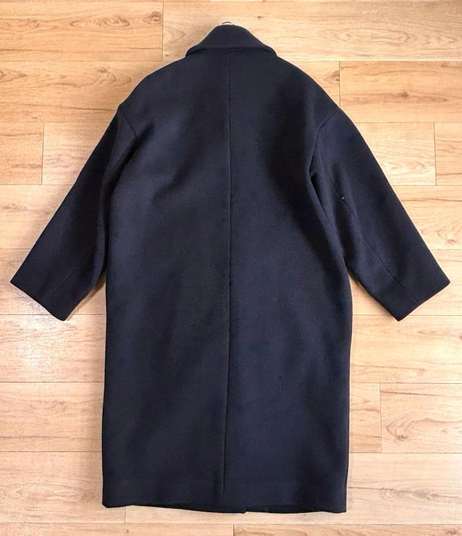 IENA MANTECO生地 オーバーチェストコート ネイビー 38サイズ