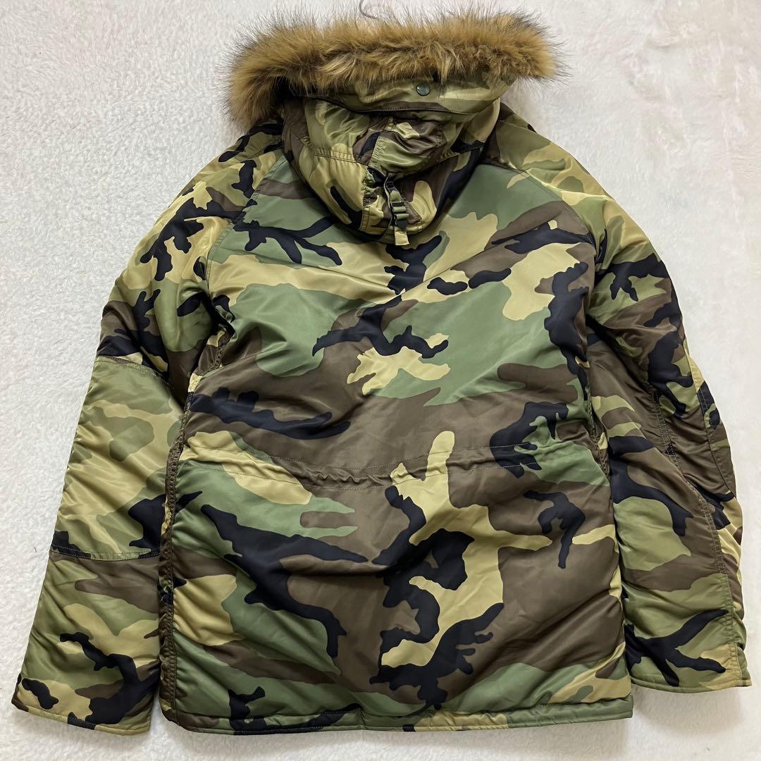 未使用級✨L アルファインダストリーズ N-3B カモフラ フライトジャケット