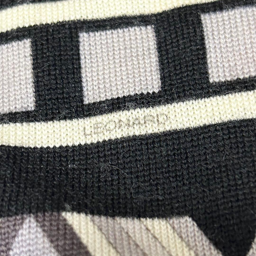 LEONARD SPORTS カットソー【38】花柄 vネック ウール 日本製