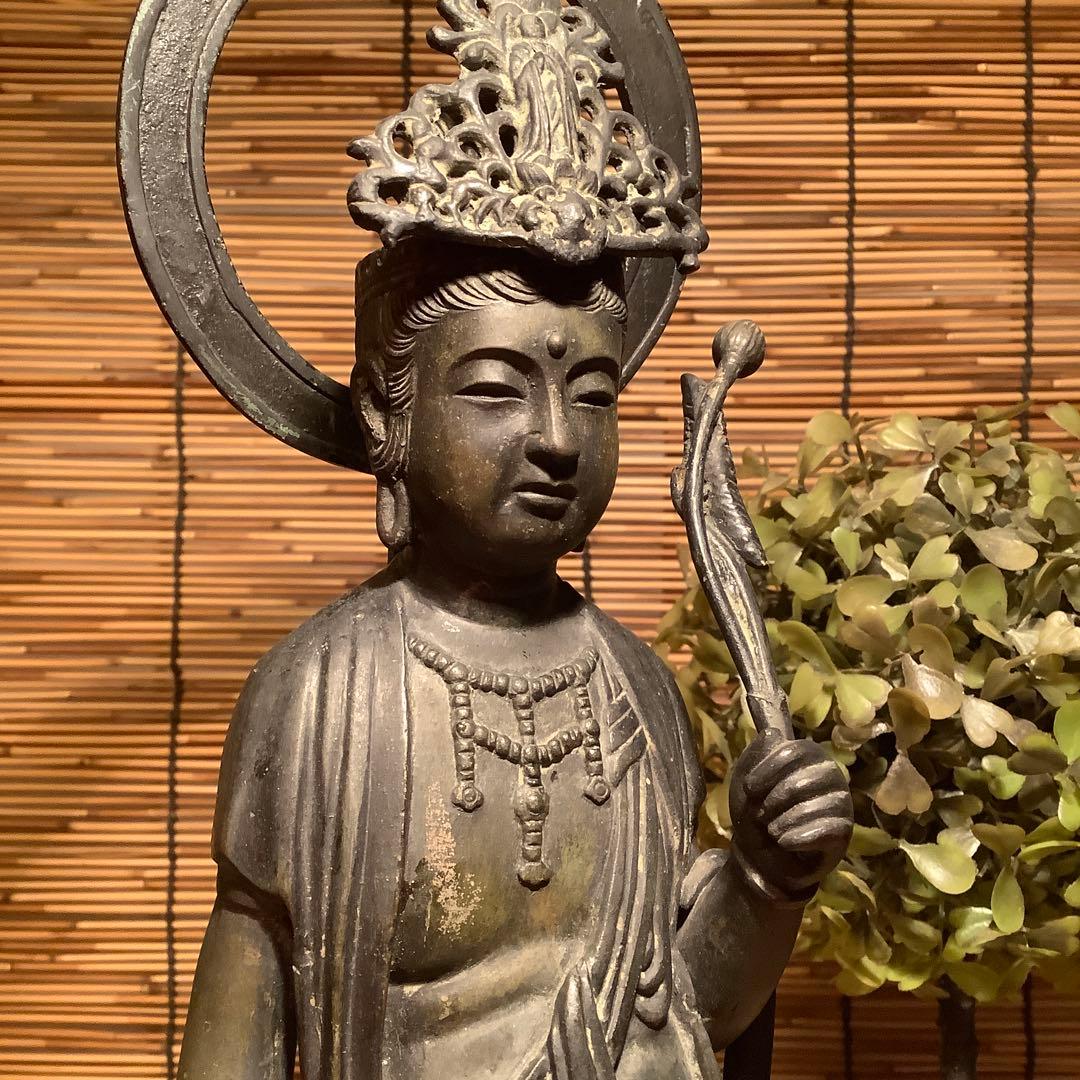 大正期「聖観世音菩薩」観音経・六観音・般若心経・功徳・慈悲・寺院仏閣祀り・古銅