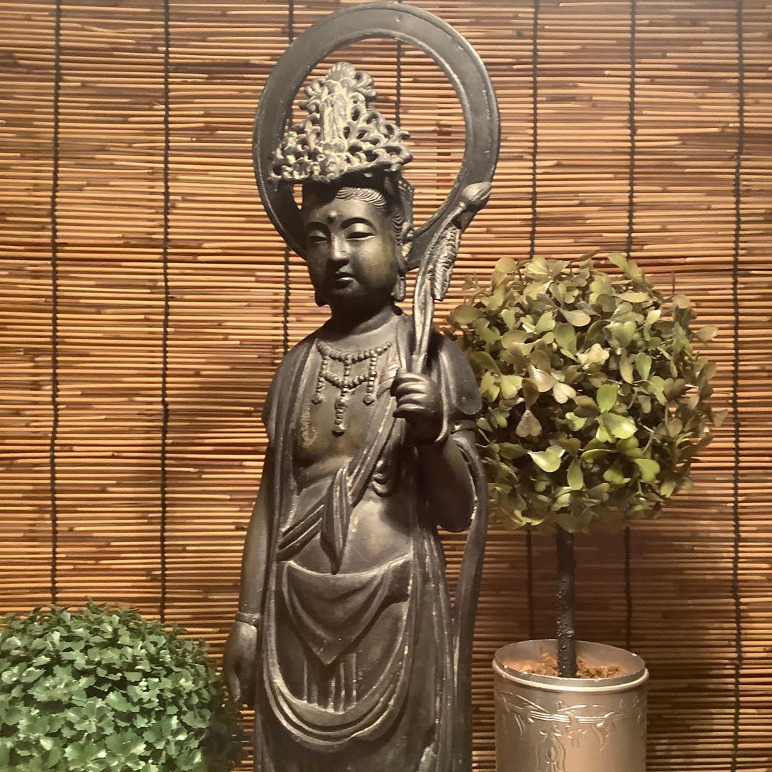 大正期「聖観世音菩薩」観音経・六観音・般若心経・功徳・慈悲・寺院仏閣祀り・古銅