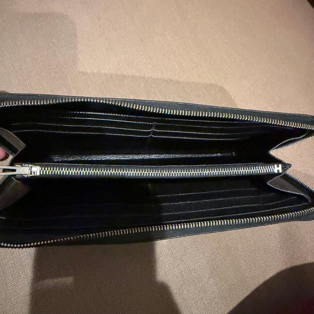 HERMES エルメス アザップ オールレザー 長財布 エルメス財布　黒