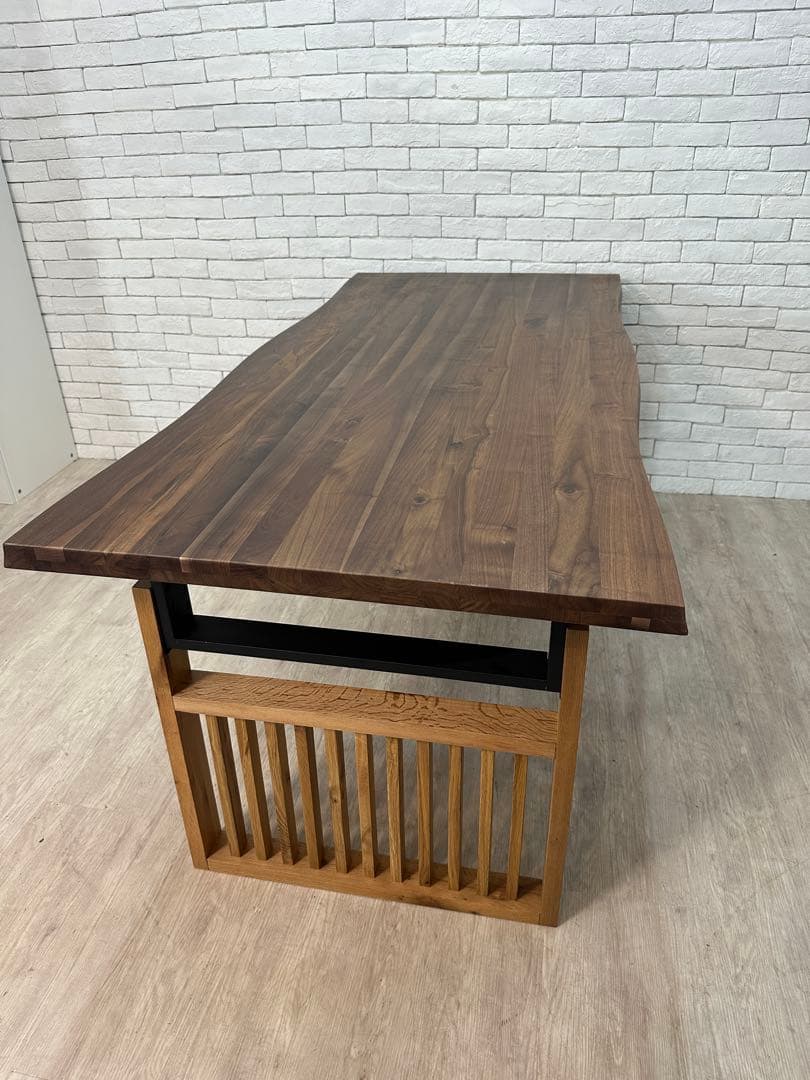 【なると 】180cm ダイニングテーブル　無垢材　デスク　机