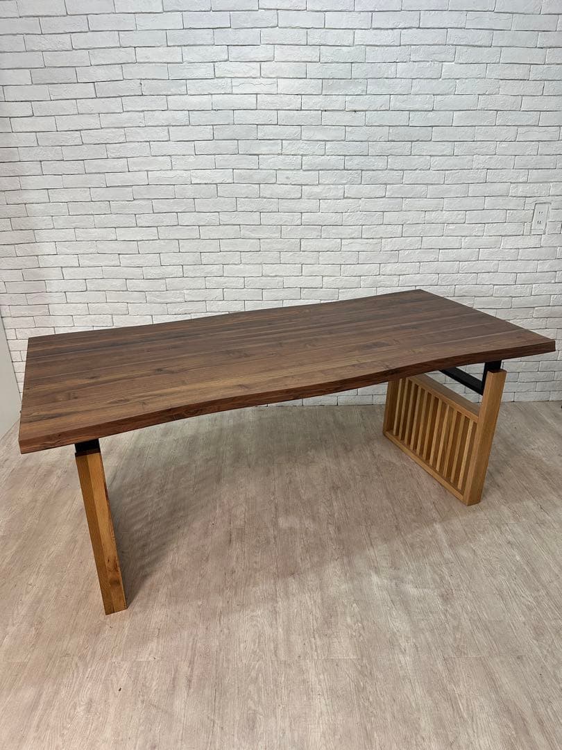 【なると 】180cm ダイニングテーブル　無垢材　デスク　机