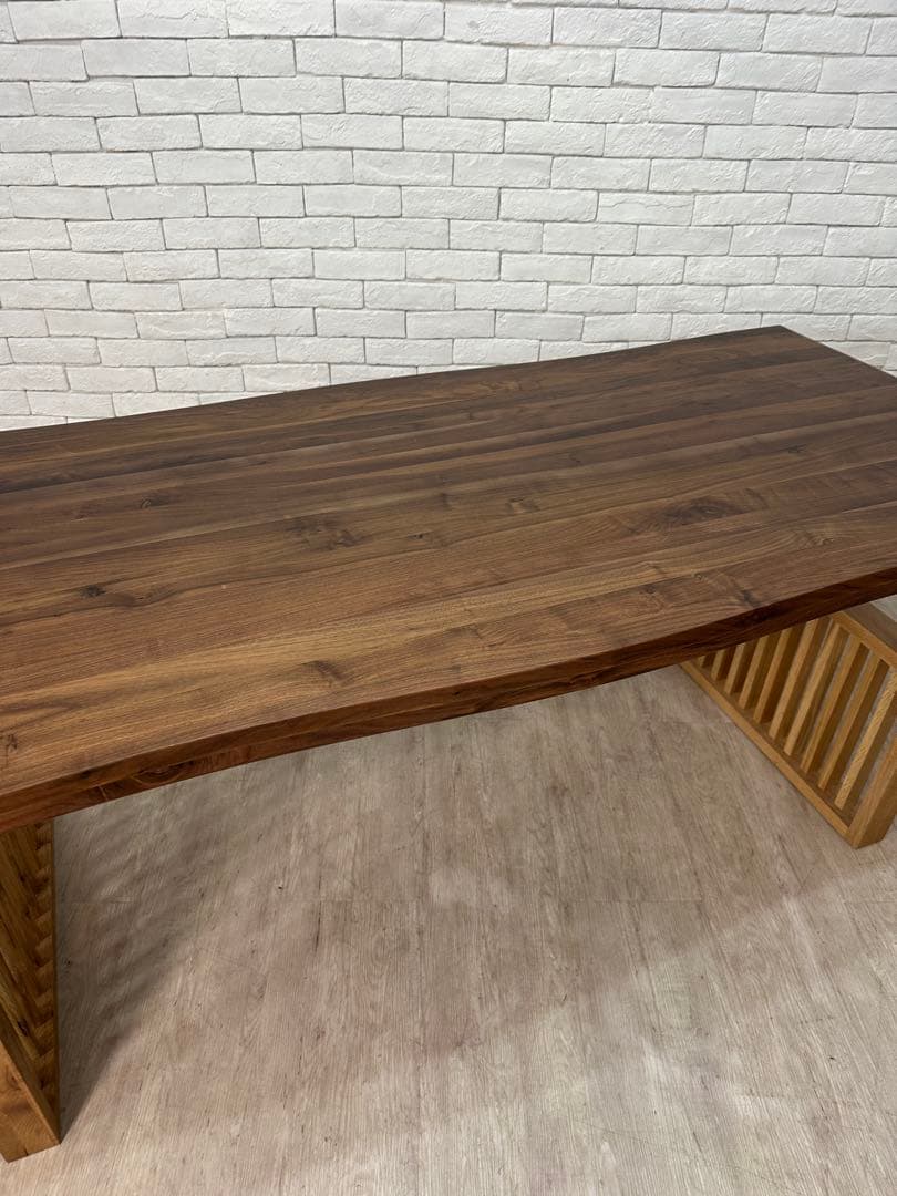 【なると 】180cm ダイニングテーブル　無垢材　デスク　机