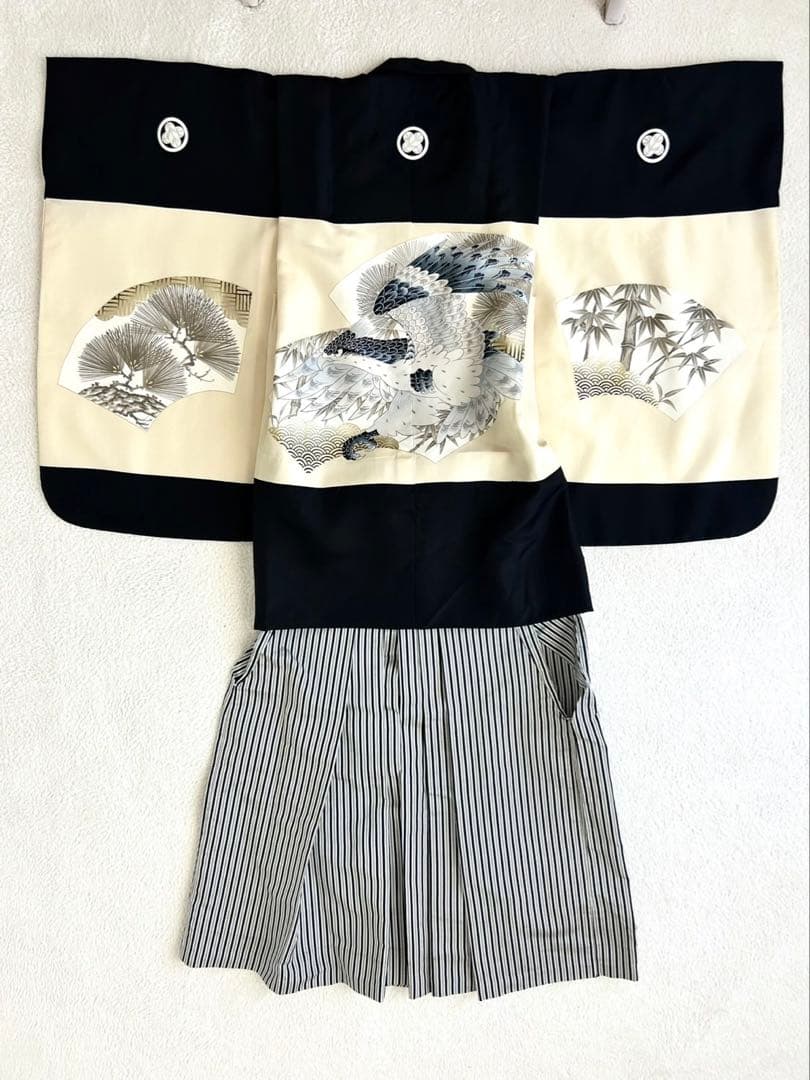 七五三　男の子　5歳　フルセット　絹