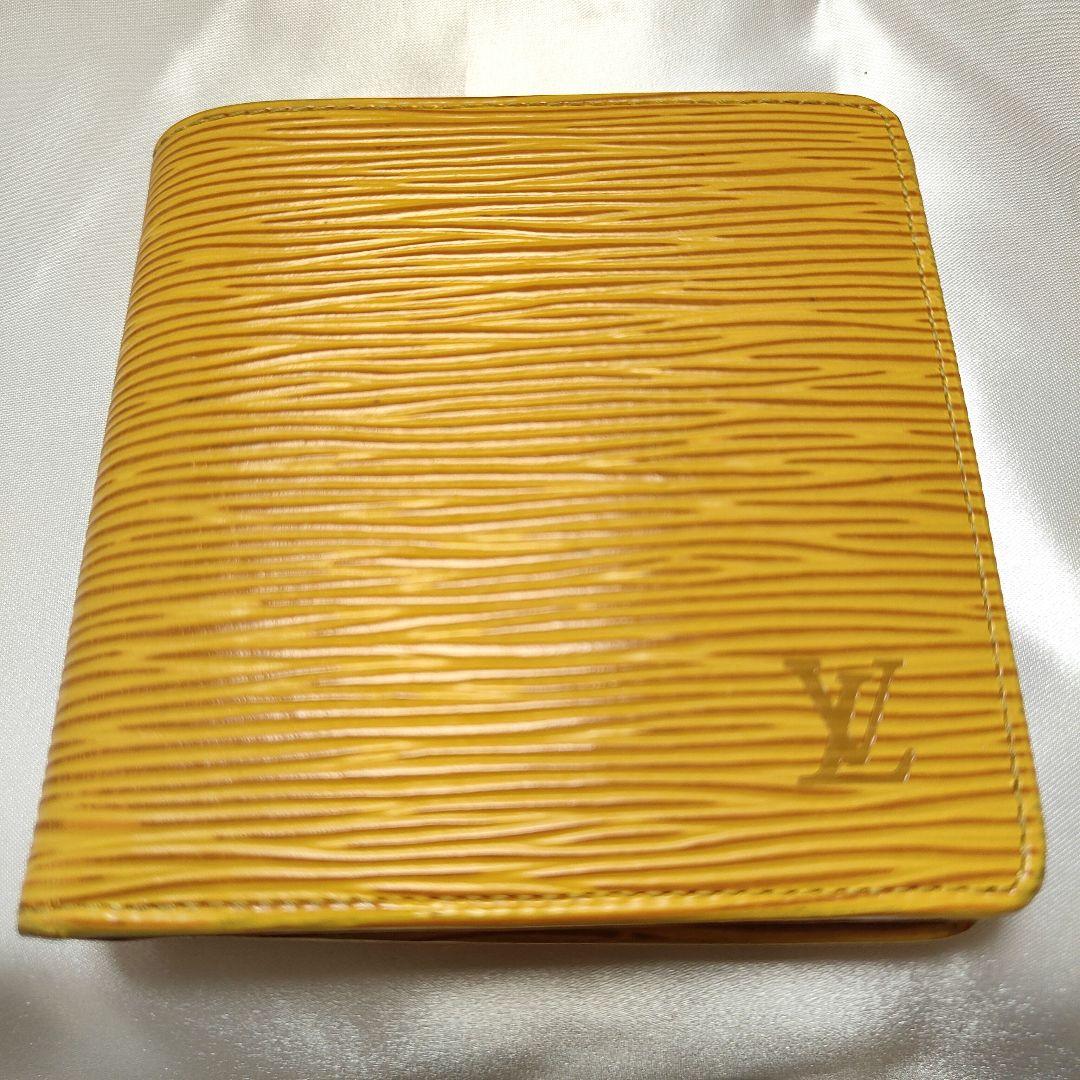 ルイヴィトン ポルトビエカルトクレディモネ 2つ折り財布 イエロー エピ