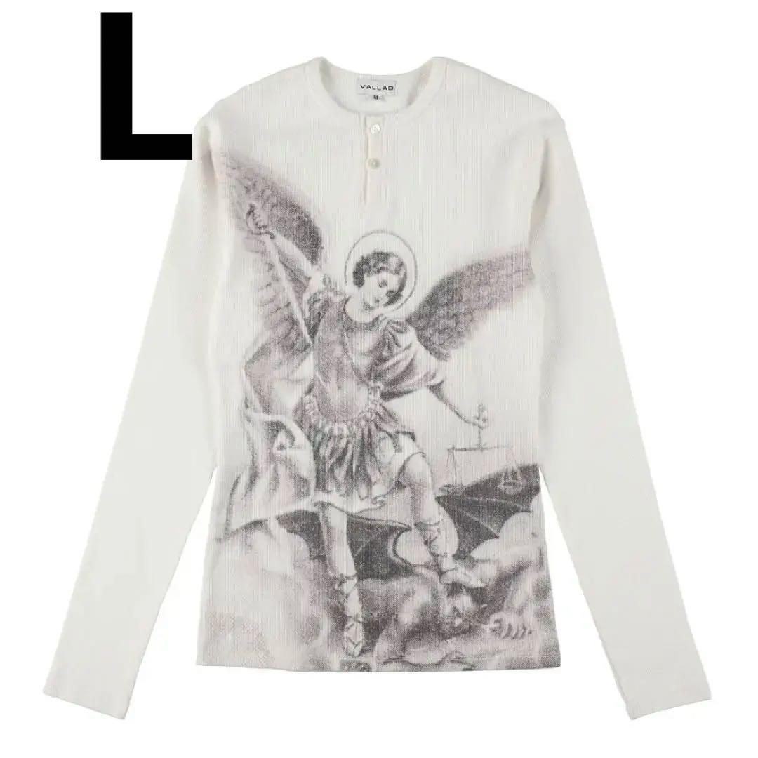 Vallad V.HENRY NECK L/S サーマル 白　Lサイズ　IO着用