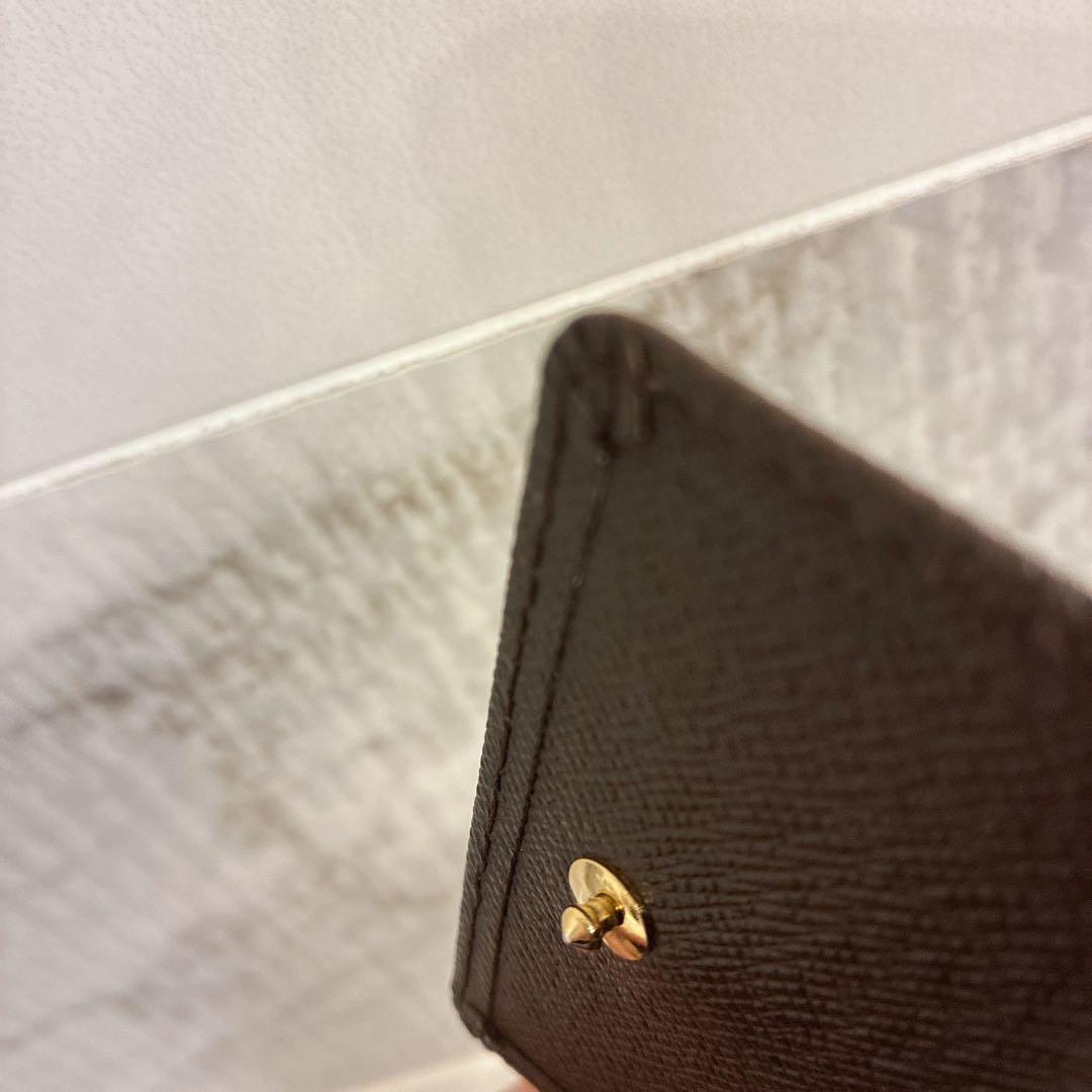 【正規品】LOUIS VUITTONダミエ二つ折り財布 イニシャル刻印あり 美品