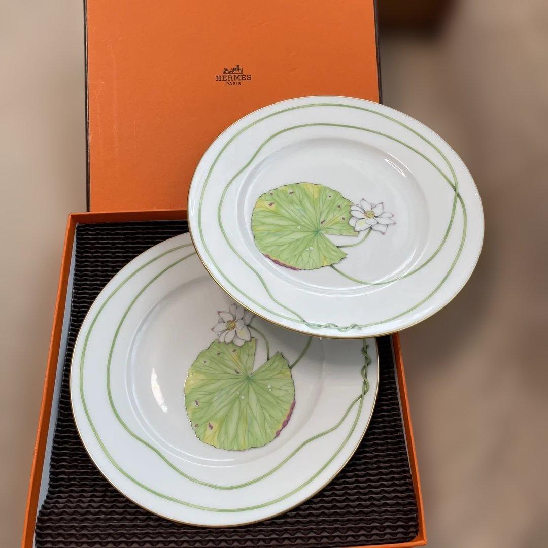 HERMESプレート　ナイルの庭ペアセット　未使用