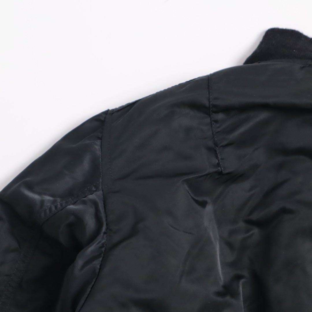 80s USA製 ALPHA MA-1 短丈 ブラック フライトジャケット