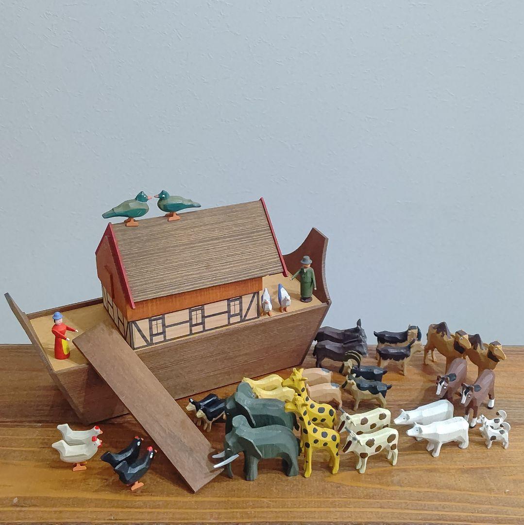 ドイツ製 ヴェルナー工房 Werner Wノアの方舟 木製 動物 置物 人形