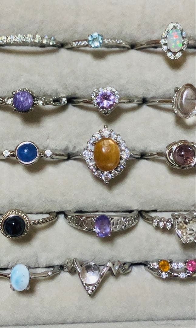 天然石　リング　指輪　まとめ売り　モアサナイト　アパタイト