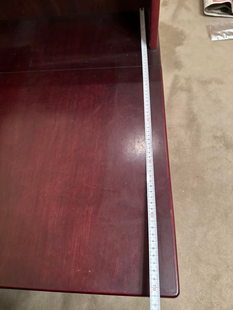 【安心たのメル便！お値下げ】カリモク　コーナーテーブル 収納付き