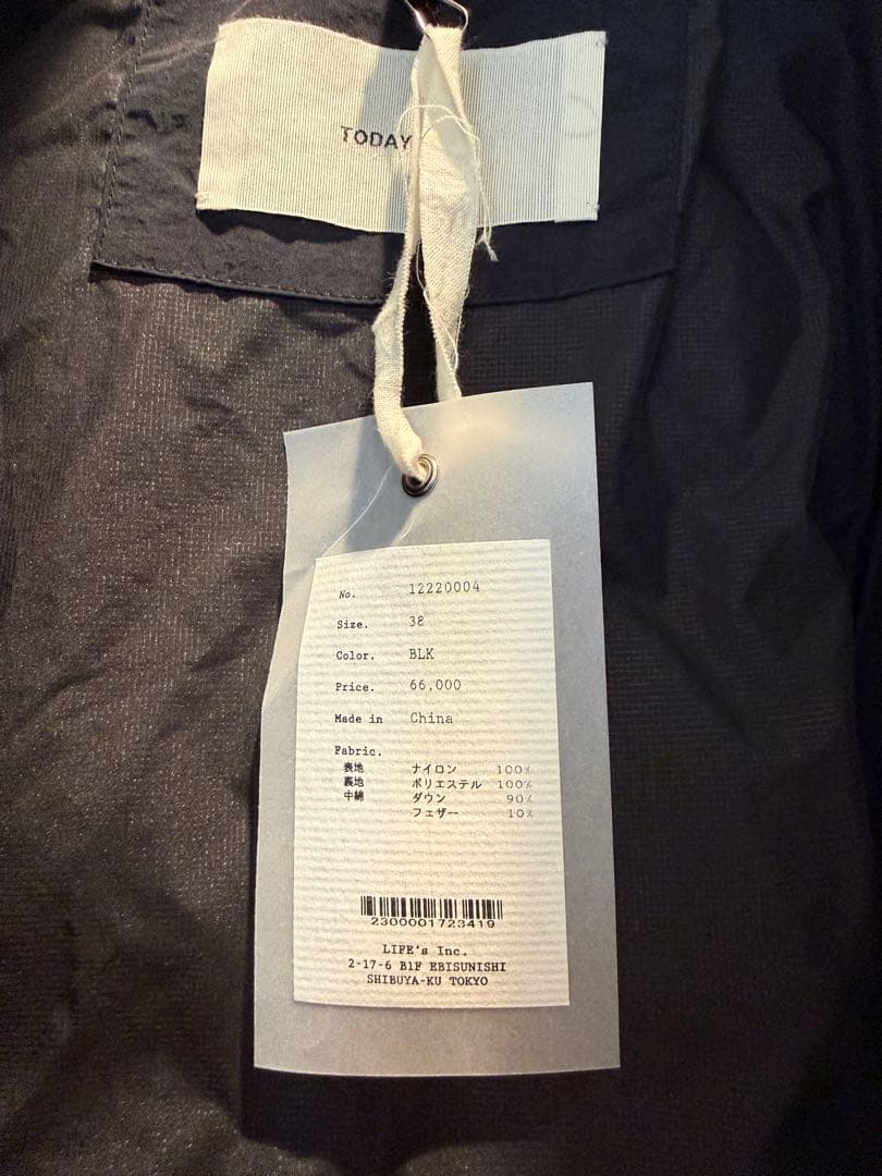 TODAYFUL　Monster Down Coat　サイズ38