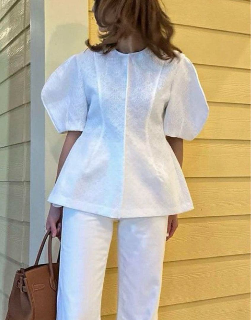 美品 シーニュ cygne cecile ジャガードトップス