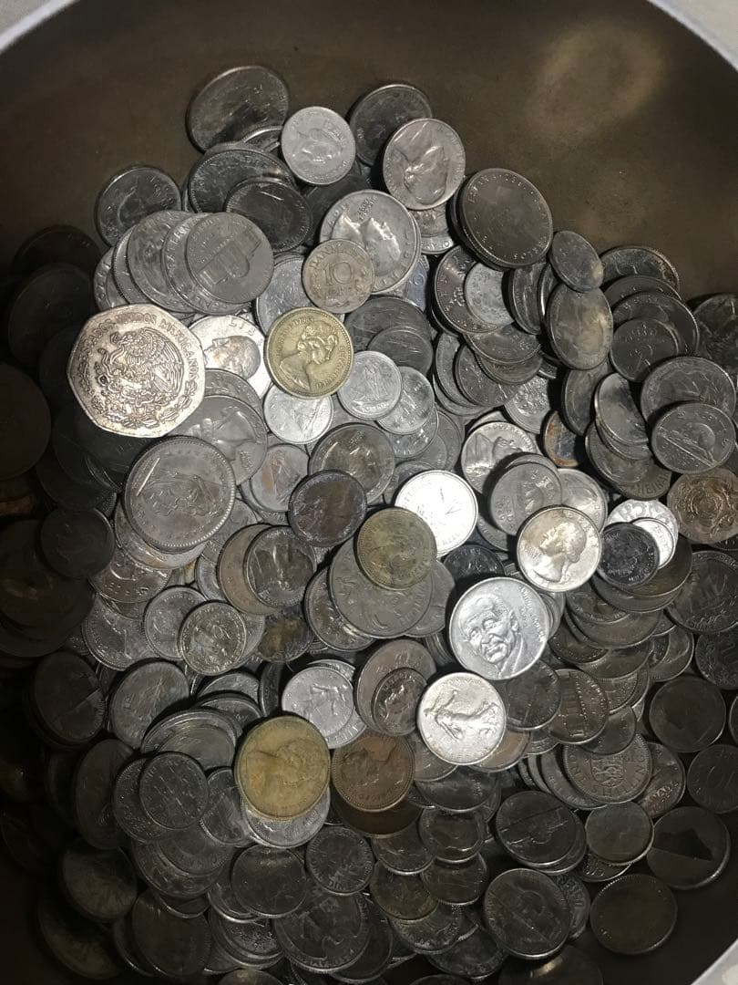 旧貨幣・銀貨 セット 数百枚　外国　セット大量2キロ以上古銭銀貨アメリカ