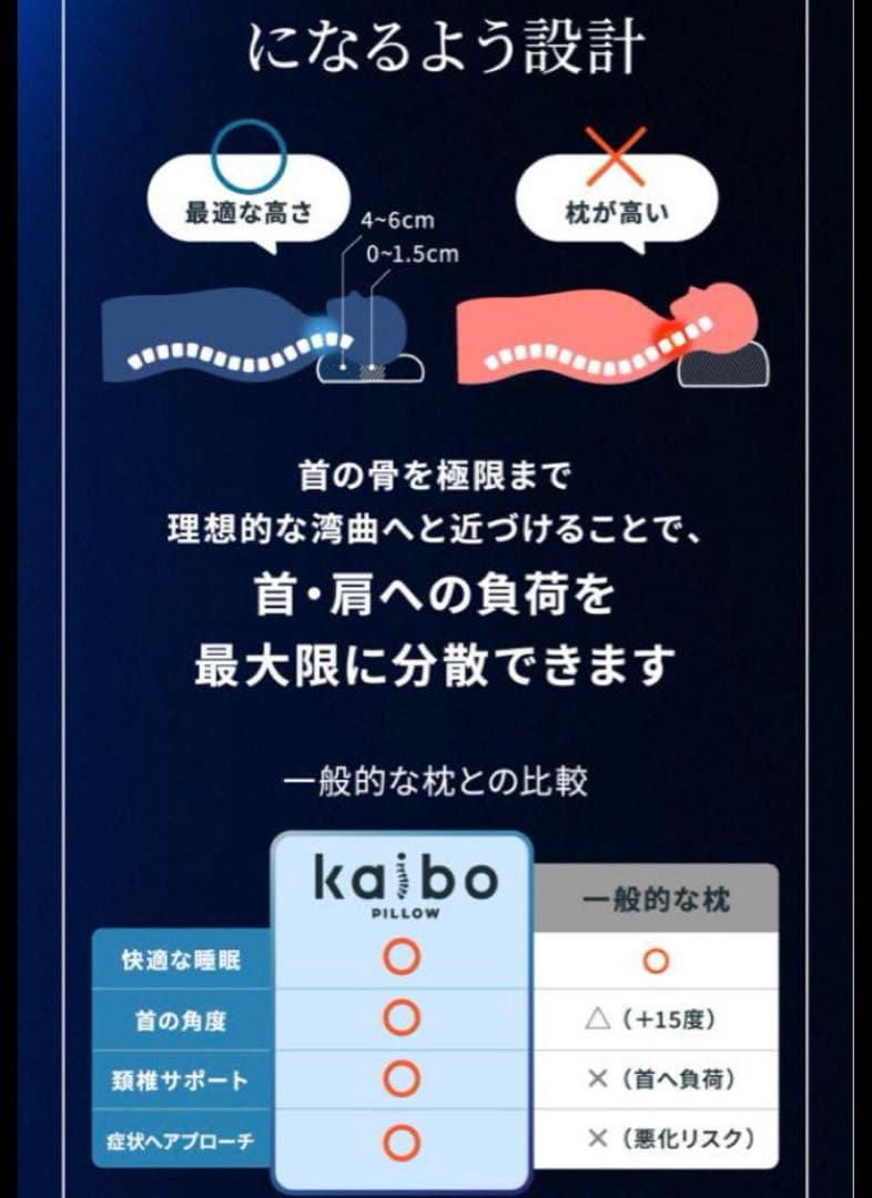 kaibo pillow まくら　ストレートネック　美品