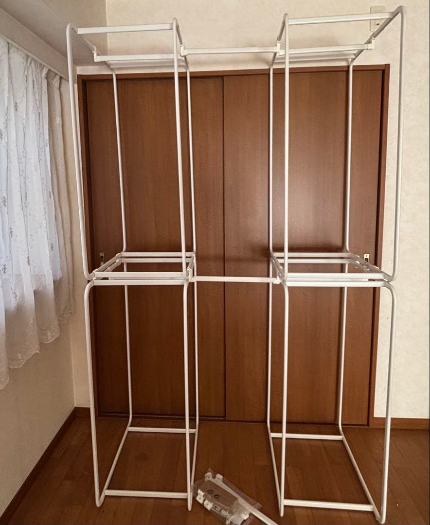 IKEA ホワイトメタルラック オープンフレーム