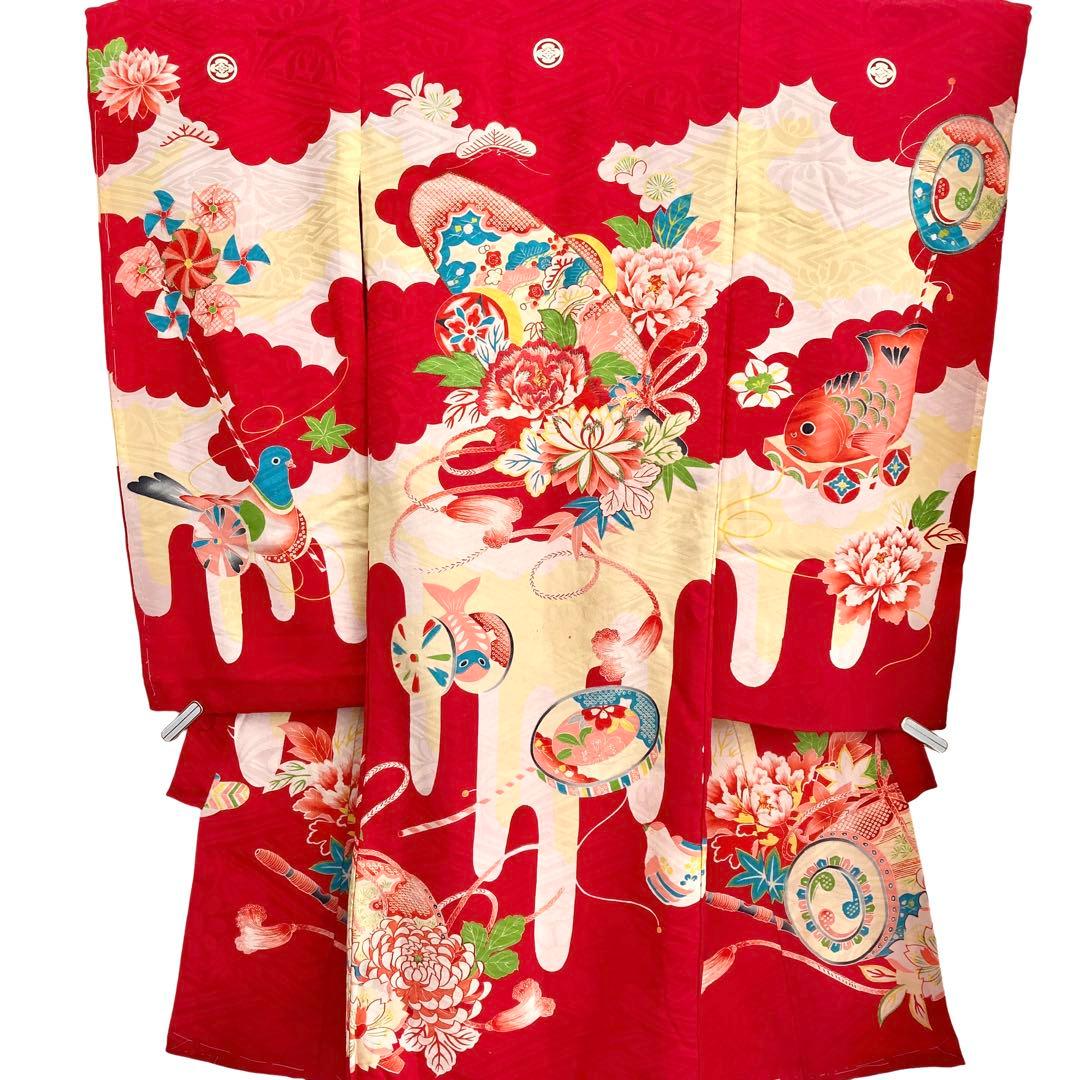 アンティーク 3歳 女の子 子供着物 七五三 アンティーク着物 NO