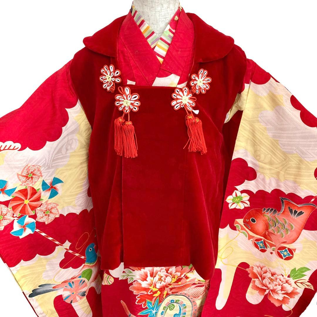 アンティーク 3歳 女の子 子供着物 七五三 アンティーク着物 NO