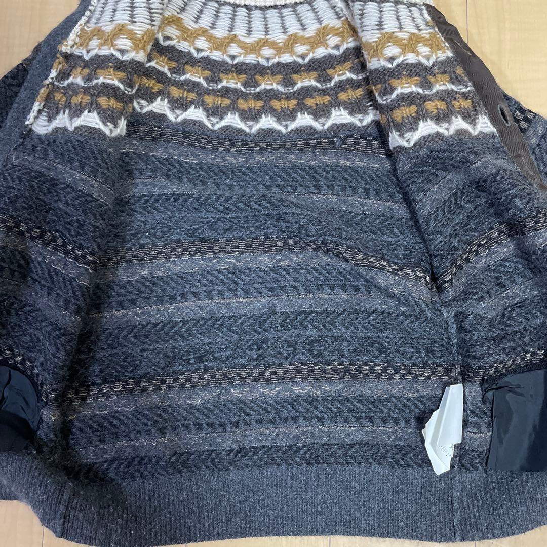 sacai サカイ　ノルディック　カーディガン　セーター　ニット　フェアアイル