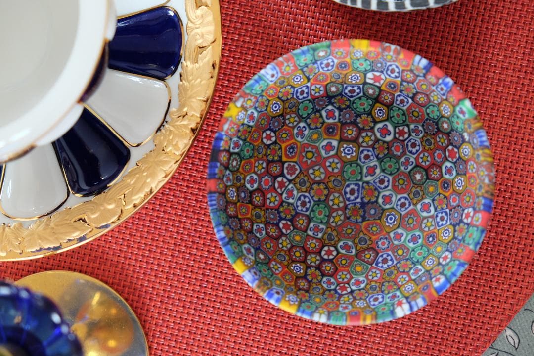 ベネチアンガラス ミルフィオリ プレート 皿 ムッリーニ ムリーニ xフォーム