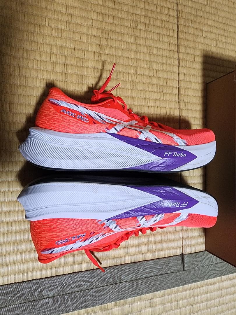 マジックスピード4 28.0cm アシックスランニングシューズ レッド/オレンジ