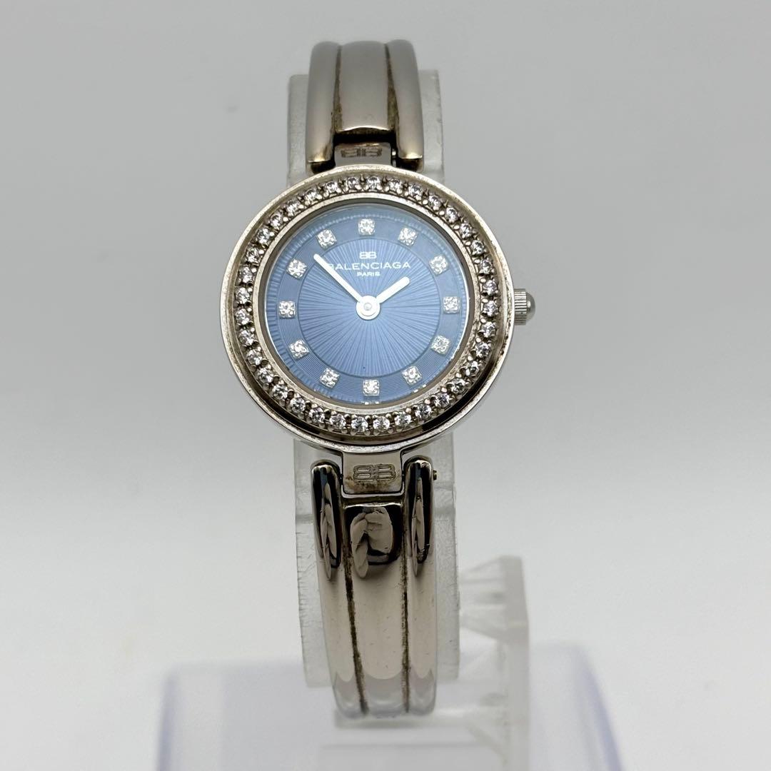 希少✨バレンシアガ ストーンベゼル 12Pダイヤ レディース 腕時計 箱