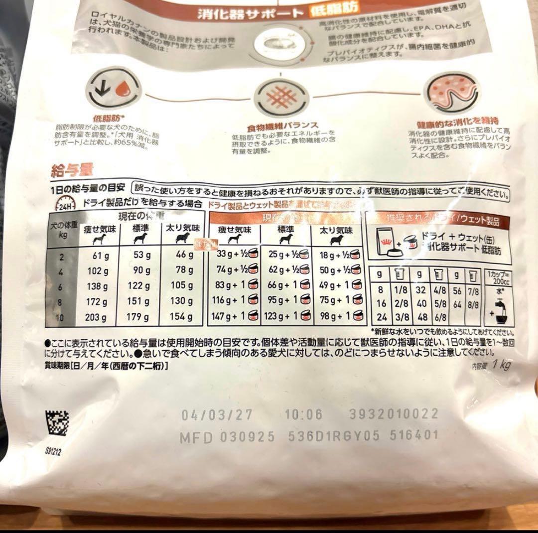  CANIN 消化器サポート １キロ×4袋