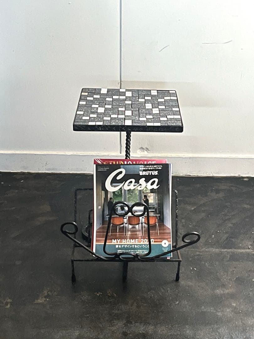 ヴィンテージ マガジンラック サイドテーブル プランタータイル 60s ベルギー