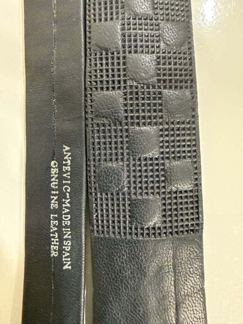 LOEWE (ロエベ) ANTEVIC スペイン製 本革 レザー ネクタイ 黒