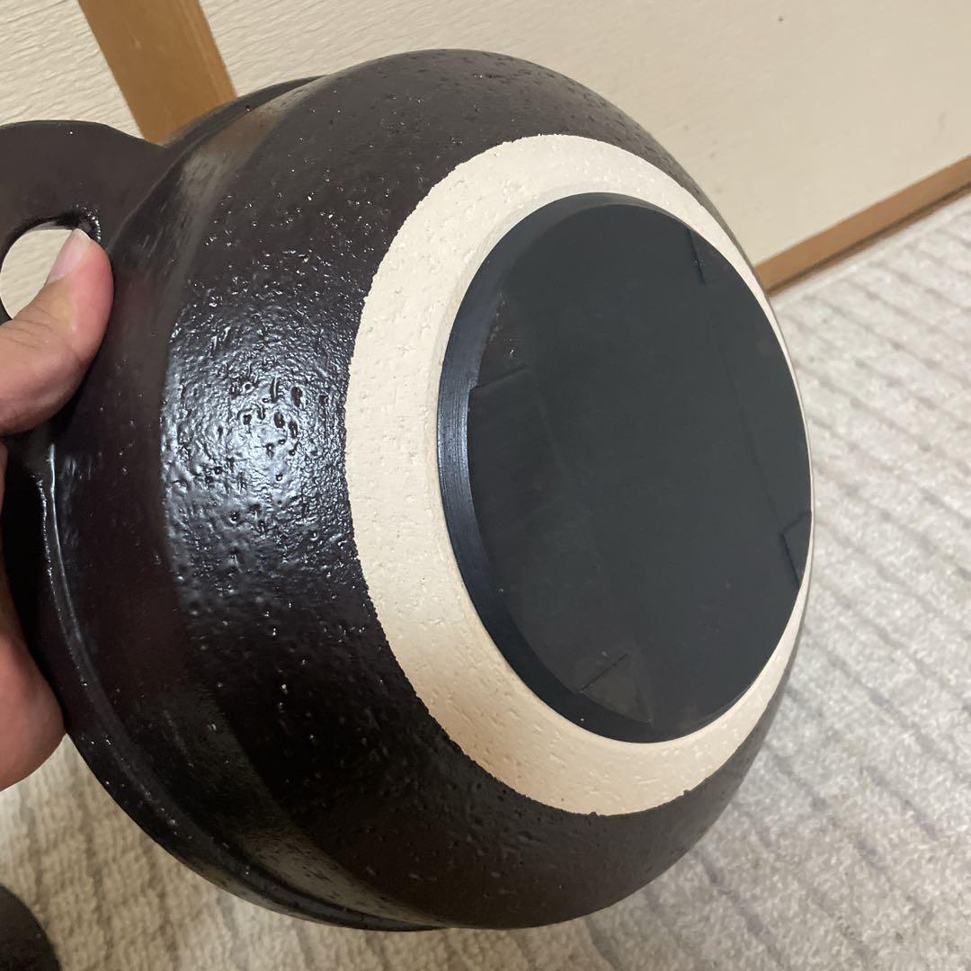 【新品】長谷園　IH対応　ヘルシー蒸し鍋 黒