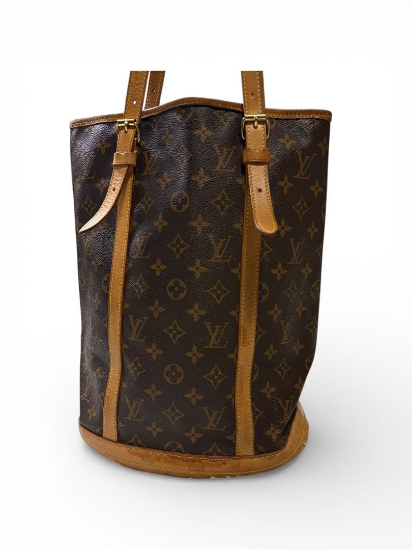 【鑑定済】ルイヴィトン トートバッグ バケットGM モノグラム バケツ型 A4可