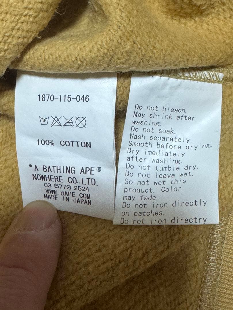 APE 1stカモシャークパーカー　L APE