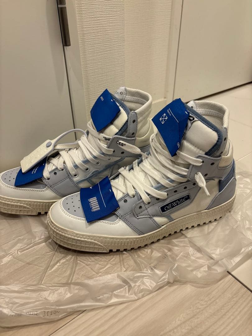 Off-White ハイカットスニーカー ホワイト/ブルー