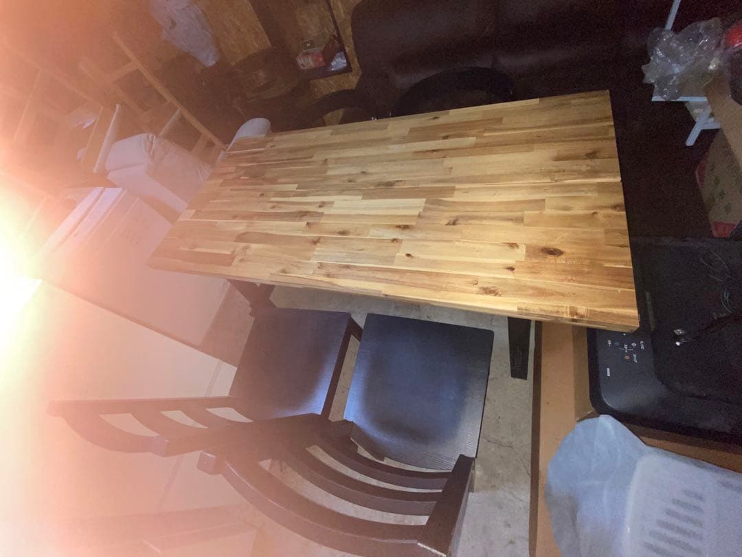 IKEA木製ダイニングテーブル 180cm x 90cmセット